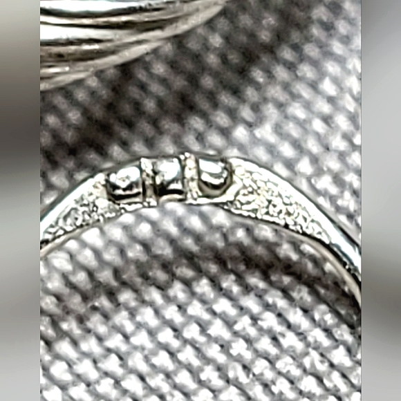 Retro Sterling Silver 925 Double Circle Dangle Earrings Vintage Infinity… - Picture 5 of 5